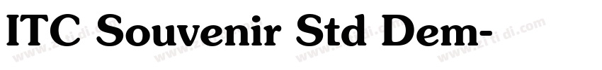ITC Souvenir Std Dem字体转换